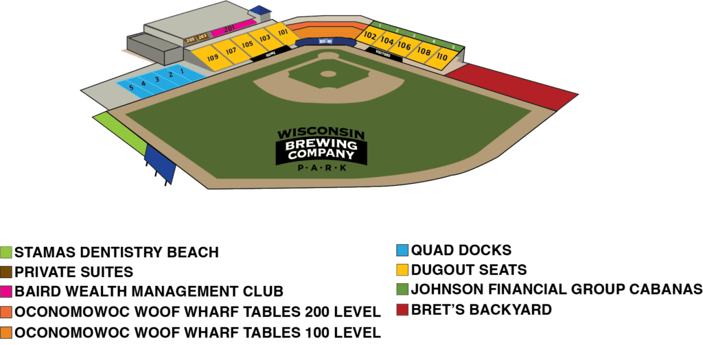 WBC Park stadium seating map for 2023