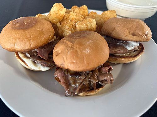 PRIME RIB SLIDERS AT THE DOCKHAUS BREWERY AND RESTAURANT
