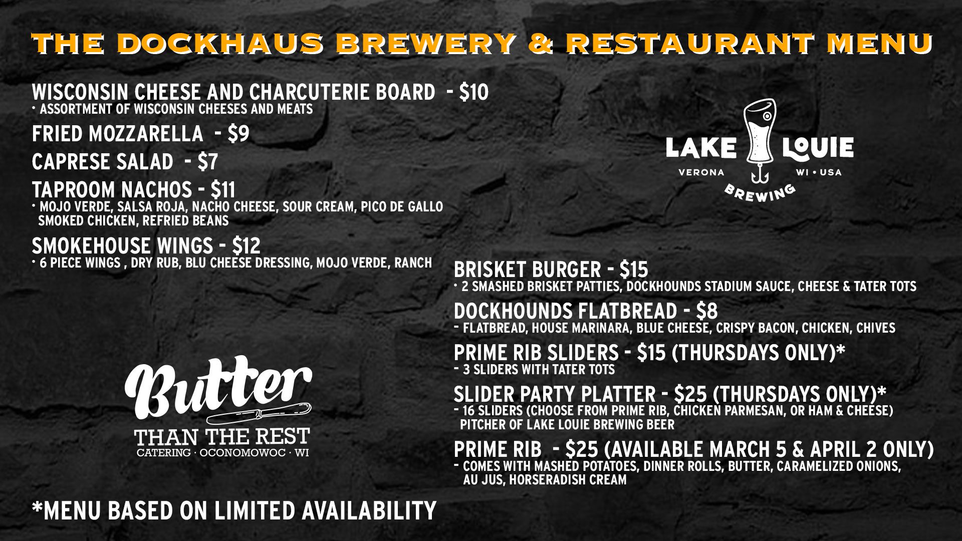 DockHaus Wisconsin Brewing Company Park   DockHaus Menu Video 2 29 24 