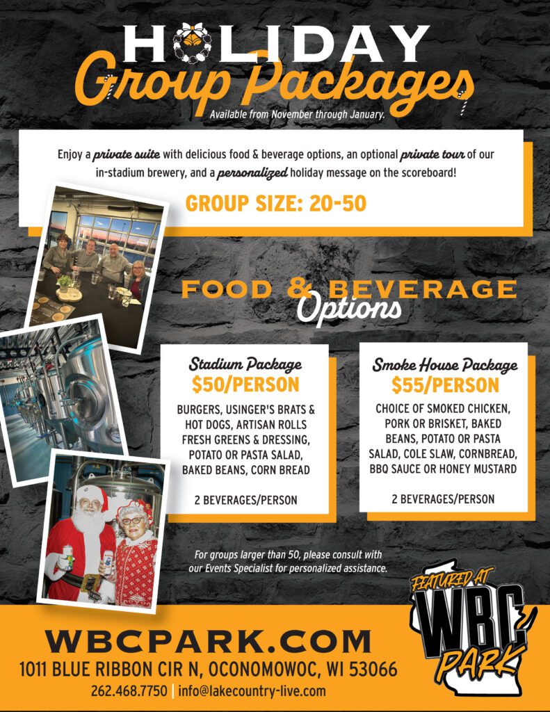 Holiday Group Packages for Christmas events and parties