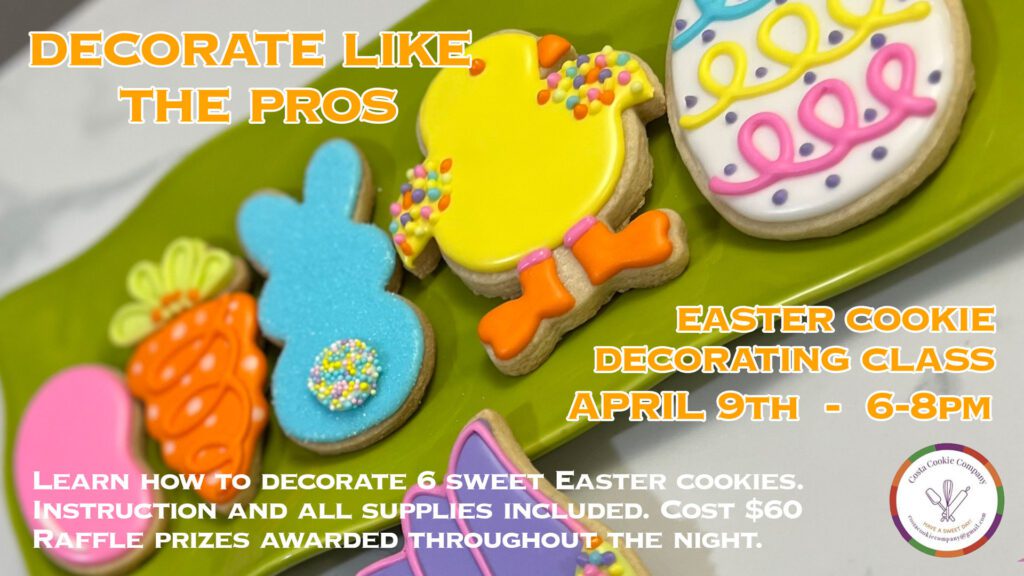 Costa Cookie Easter cookie decorating class