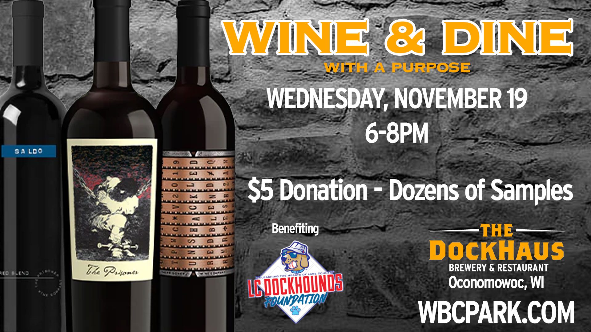 Fall Wine and Dine event at WBC Park on November 19, 2025